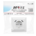 ARCAS Wandsteckdose mit Schuko-Steckdose