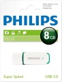 PHILIPSUSB 3.0 Stick 8GB, Snow Edition, White, Green
